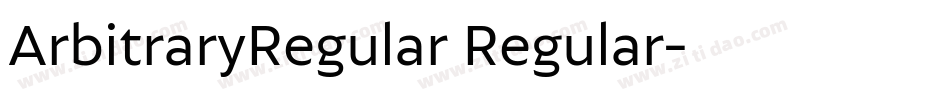 ArbitraryRegular Regular字体转换